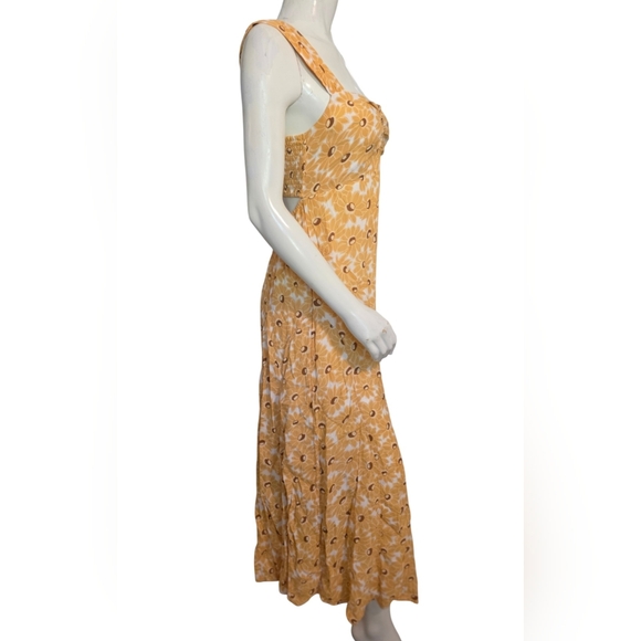 Free People Rosalee Sunflower Ruffle Maxi Dress XS NWT - Picture 6 of 16